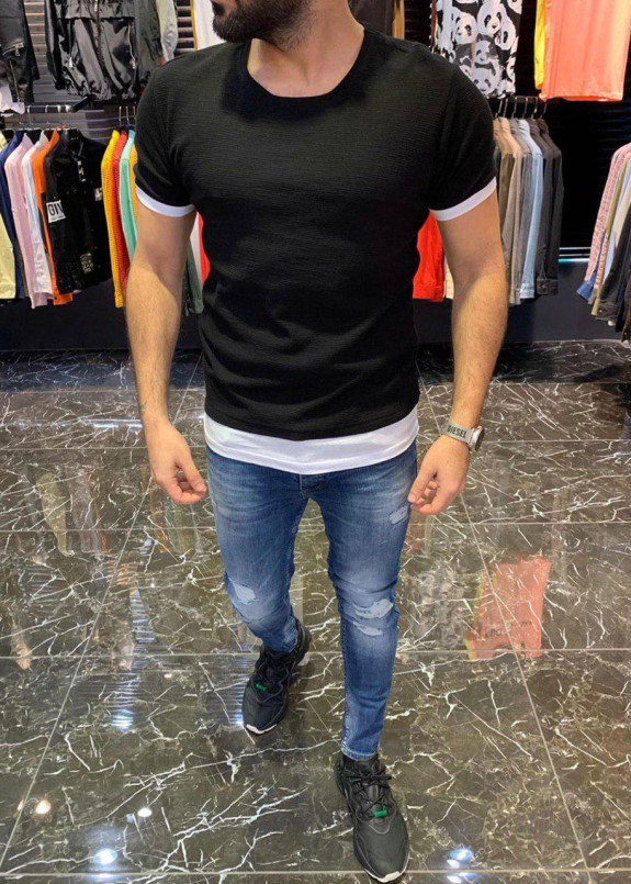 Футболка с белой вставкой MFStore Изображение Футболка с белой вставкой MFStore