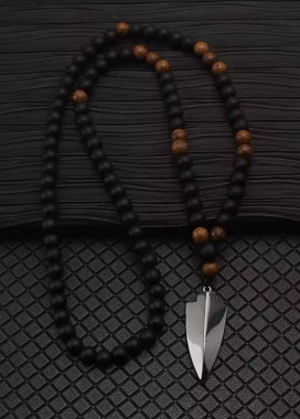 Підвіска на шию з кулоном чорна MFStore Изображение Підвіска на шию з кулоном чорна MFStore