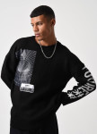 Светр чоловічий з текстом і принтами чорний MFStore Изображение Светр чоловічий з текстом і принтами чорний MFStore