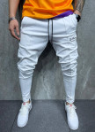 Джоггеры белые с полосками по бокам MFStore Изображение Джоггеры белые с полосками по бокам MFStore
