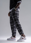 Штани вільного крою в клітинку звужені чорні MFStore Изображение Штани вільного крою в клітинку звужені чорні MFStore