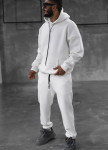 Костюм оверсайз базовий на флісі білий MFStore Изображение Костюм оверсайз базовий на флісі білий MFStore