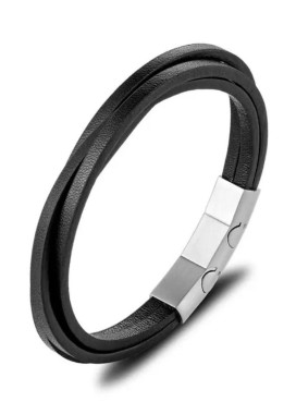 Браслет-мотузка багатошаровий з нержавіючої сталі хром MFStore Изображение Браслет-мотузка багатошаровий з нержавіючої сталі хром MFStore