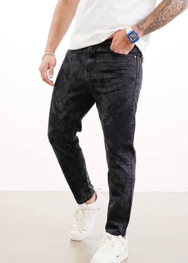 Джинси мом звужені до низу чорно-сірі MFStore Изображение Джинси мом звужені до низу чорно-сірі MFStore