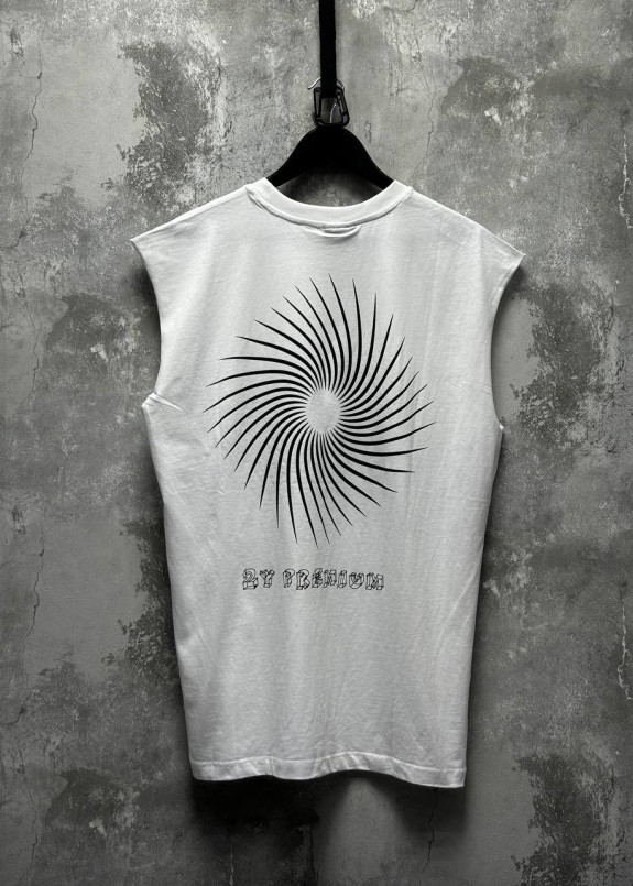 Безрукавка з абстракцією біла MFStore Изображение Безрукавка з абстракцією біла MFStore