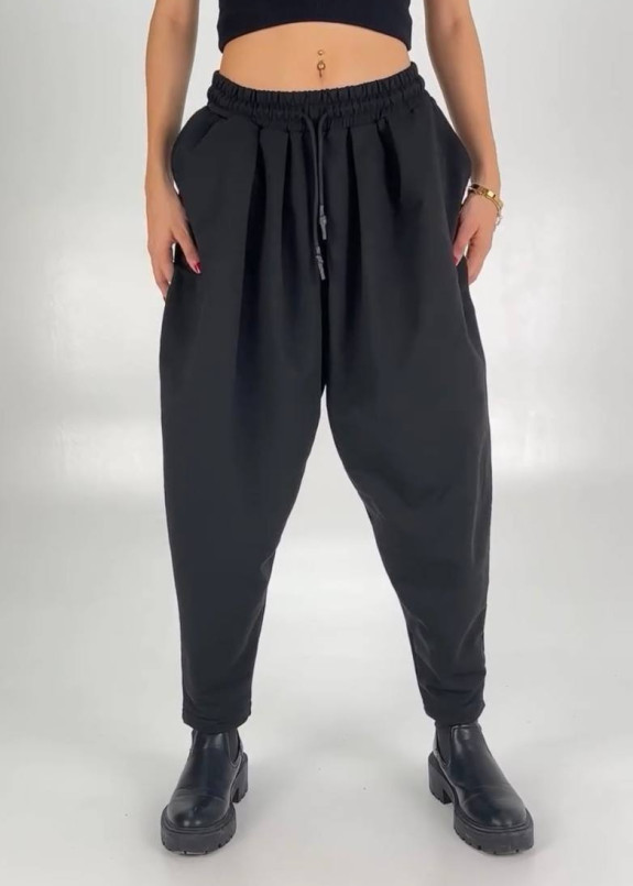 Стильні штани унісекс вільного крою чорні MFStore Изображение Стильні штани унісекс вільного крою чорні MFStore