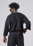 Футболка кімоно оверсайз в смужку чорна MFStore Изображение Футболка кімоно оверсайз в смужку чорна MFStore