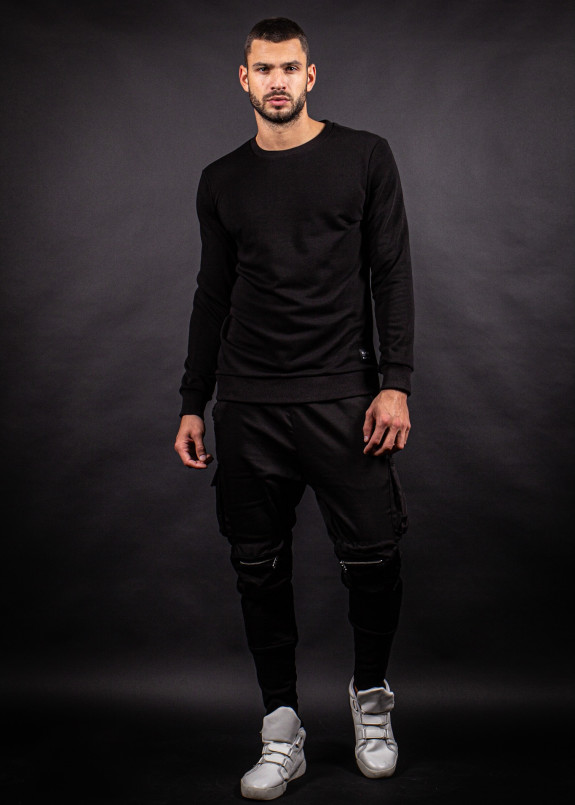 Кофта черная с трехнитки Изображение Кофта черная с трехнитки