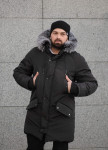 Изображение Зимняя мужская парка куртка черная Беленус