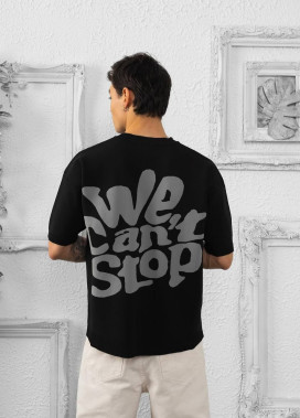 Футболка вільного крою з текстом чорна MFStore Изображение Футболка вільного крою з текстом чорна MFStore