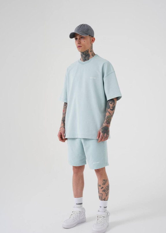 Костюм оверсайз ментоловий вілного крою літній MFStore Изображение Костюм оверсайз ментоловий вілного крою літній MFStore