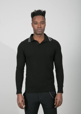 Кофта поло чоловіча чорна MFStore Изображение Кофта поло чоловіча чорна MFStore