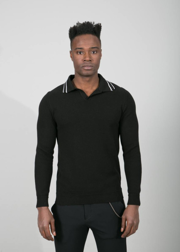 Кофта поло чоловіча чорна MFStore Изображение Кофта поло чоловіча чорна MFStore