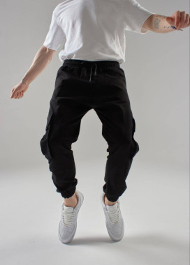 Штани карго чоловічі базові чорні MFStore Изображение Штани карго чоловічі базові чорні MFStore