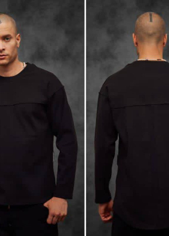 Лонг з горизонтальним швом чорний MFStore Изображение Лонг з горизонтальним швом чорний MFStore