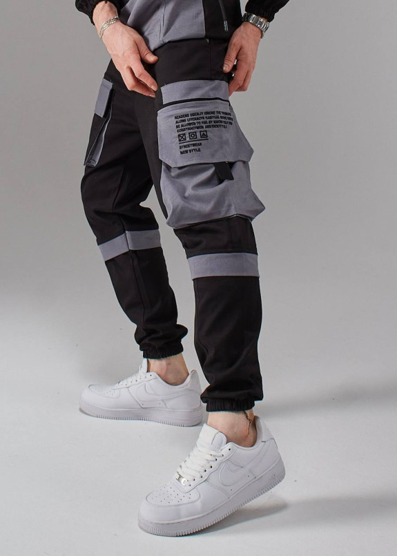 Джогери карго чоловічі з текстом на карманах MFStore Изображение Джогери карго чоловічі з текстом на карманах MFStore