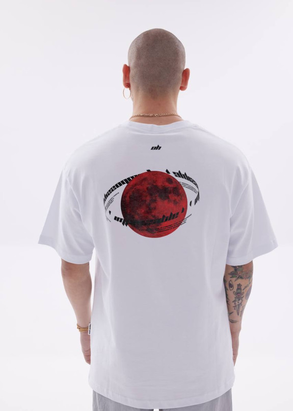Футболка оверсайз з планетою біла MFStore Изображение Футболка оверсайз з планетою біла MFStore