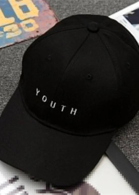 Модна кепка з білою вишивкою youth чорна MFStore Изображение Модна кепка з білою вишивкою youth чорна MFStore