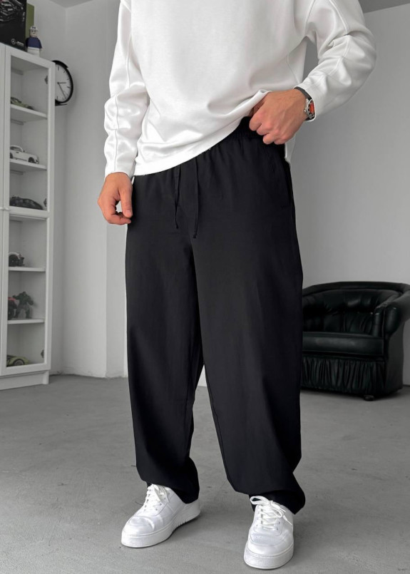 Стильні багі балони з чорної легкої тканини MFStore Изображение Стильні багі балони з чорної легкої тканини MFStore