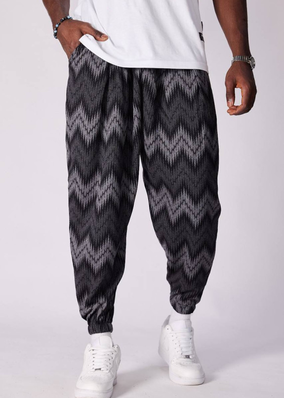 Штани вільного крою з абстрактним малюнком MFStore Изображение Штани вільного крою з абстрактним малюнком MFStore