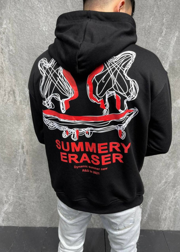 Худі оверсайз з принтом чорне MFStore Изображение Худі оверсайз з принтом чорне MFStore