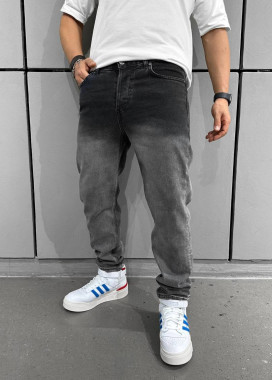 Изображение Чоловічі джинси прямі градієнтні сірі MFStore