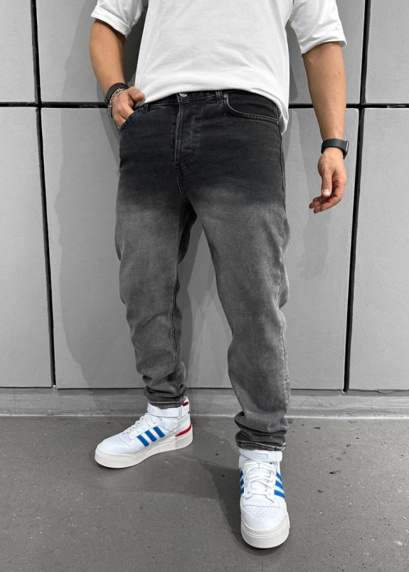 Чоловічі джинси прямі градієнтні сірі MFStore Изображение Чоловічі джинси прямі градієнтні сірі MFStore