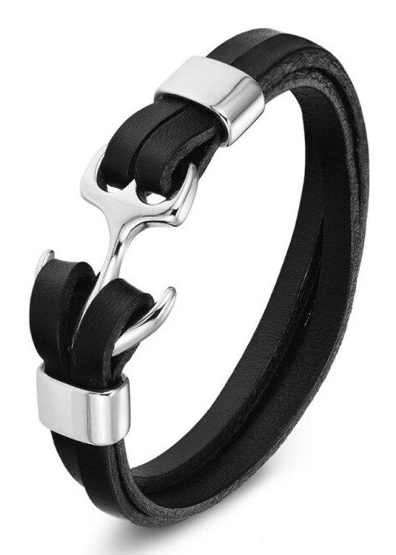 Браслет Admiral кожа и сталь fashion Изображение Браслет Admiral кожа и сталь fashion