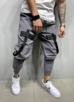 Брюки спортивные серые с двойной молнией Изображение Брюки спортивные серые с двойной молнией
