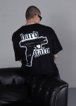 Футболка оверсайз з принтом hard gain чорна MFStore Изображение Футболка оверсайз з принтом hard gain чорна MFStore