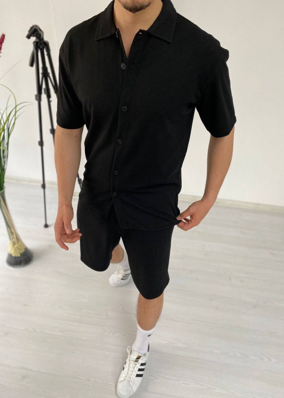 Костюм вільного крою з сорочкою чорний MFStore Изображение Костюм вільного крою з сорочкою чорний MFStore