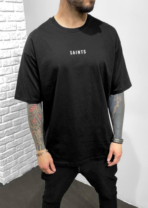 Футболка оверсайз чорна saints MFStore Изображение Футболка оверсайз чорна saints MFStore