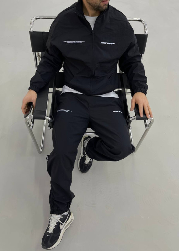 Костюм оверсайз з плащівки чоловічій чорний MFStore Изображение Костюм оверсайз з плащівки чоловічій чорний MFStore