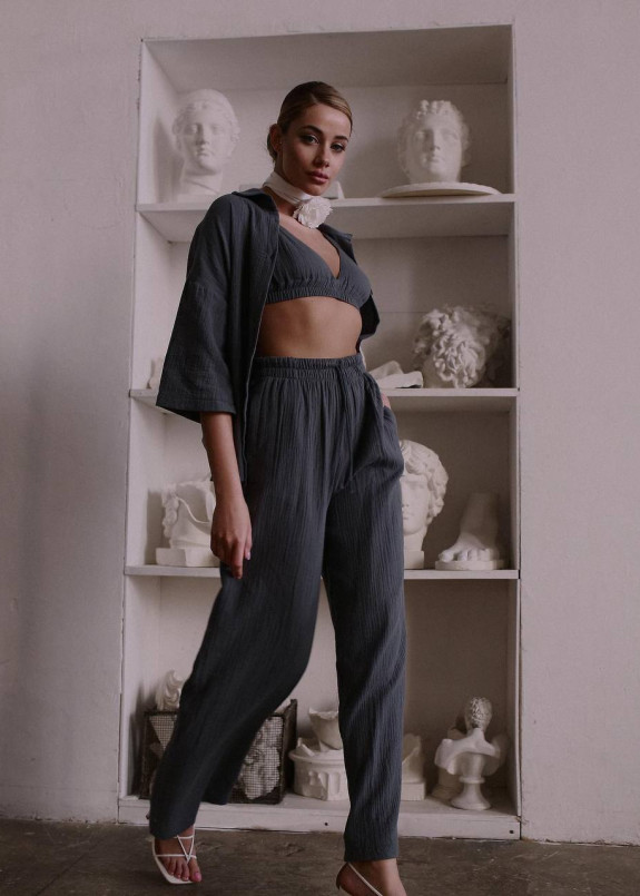 Костюм жіночий трійка сірий MFStore Изображение Костюм жіночий трійка сірий MFStore