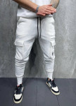 Штаны спортивные карго узкие белые MFStore Изображение Штаны спортивные карго узкие белые MFStore