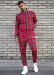 Спортивный костюм красного цвета в клеточку MFStore Изображение Спортивный костюм красного цвета в клеточку MFStore