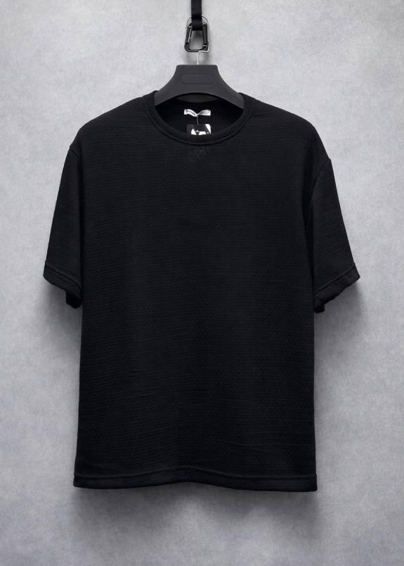 Базова футболка вільного крою сітчаста чорна MFStore Изображение Базова футболка вільного крою сітчаста чорна MFStore