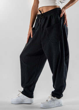 Штани унісекс вільного крою з накладними карманами темно-сірі MFStore Изображение Штани унісекс вільного крою з накладними карманами темно-сірі MFStore