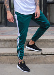 Изображение Спортивные штаны мужские зеленые с белой полоской Рокки Tur streetwear