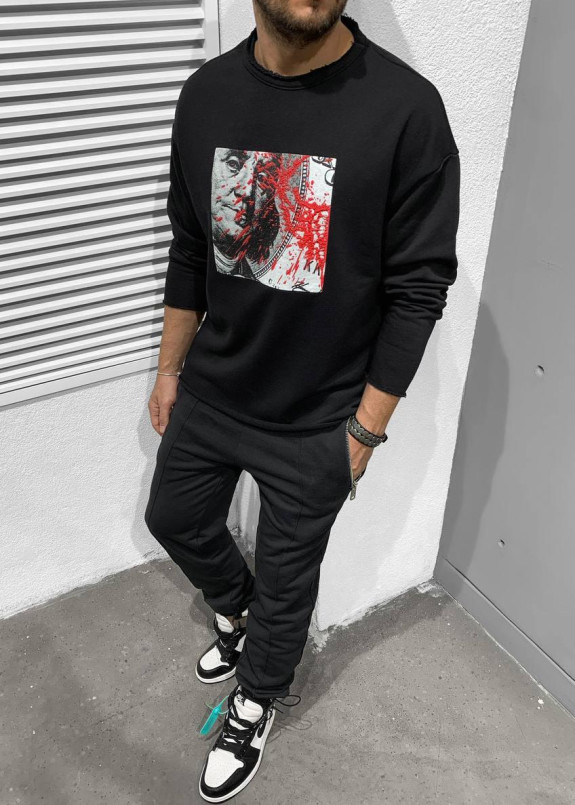 Свитшот оверсайз money черный MFStore Изображение Свитшот оверсайз money черный MFStore