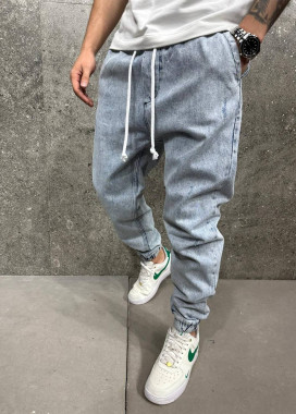 Джоггери блакитні з мотнею та шнурками MFStore Изображение Джоггери блакитні з мотнею та шнурками MFStore