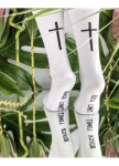 Носки женские принт Крест белые She Black Limit Изображение Носки женские принт Крест белые She Black Limit