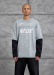 Стильний виварений лонгслів з подвійним рукавом сірий MFStore Изображение Стильний виварений лонгслів з подвійним рукавом сірий MFStore