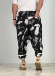 Стильні штани вільного крою галіфе з малюнками чорно-білі MFStore Изображение Стильні штани вільного крою галіфе з малюнками чорно-білі MFStore
