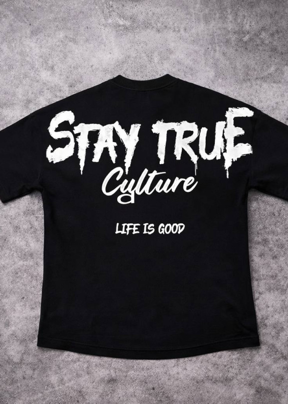 Футболка вільного крою stay true чорна MFStore Изображение Футболка вільного крою stay true чорна MFStore