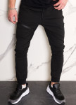 Изображение Спортивные штаны мужские черные с манжетом на молнии Феникс
