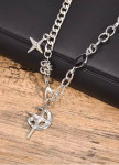 Модний ланцюжок декорований камінням хром MFStore Изображение Модний ланцюжок декорований камінням хром MFStore