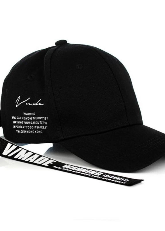 Модна кепка з білим текстом чорна MFStore Изображение Модна кепка з білим текстом чорна MFStore