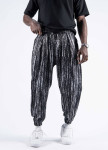 Штани вільного крою у смужку чорні з білим MFStore Изображение Штани вільного крою у смужку чорні з білим MFStore
