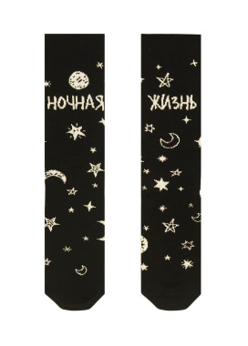 Носки с принтом жизнь ночная Изображение Носки с принтом жизнь ночная
